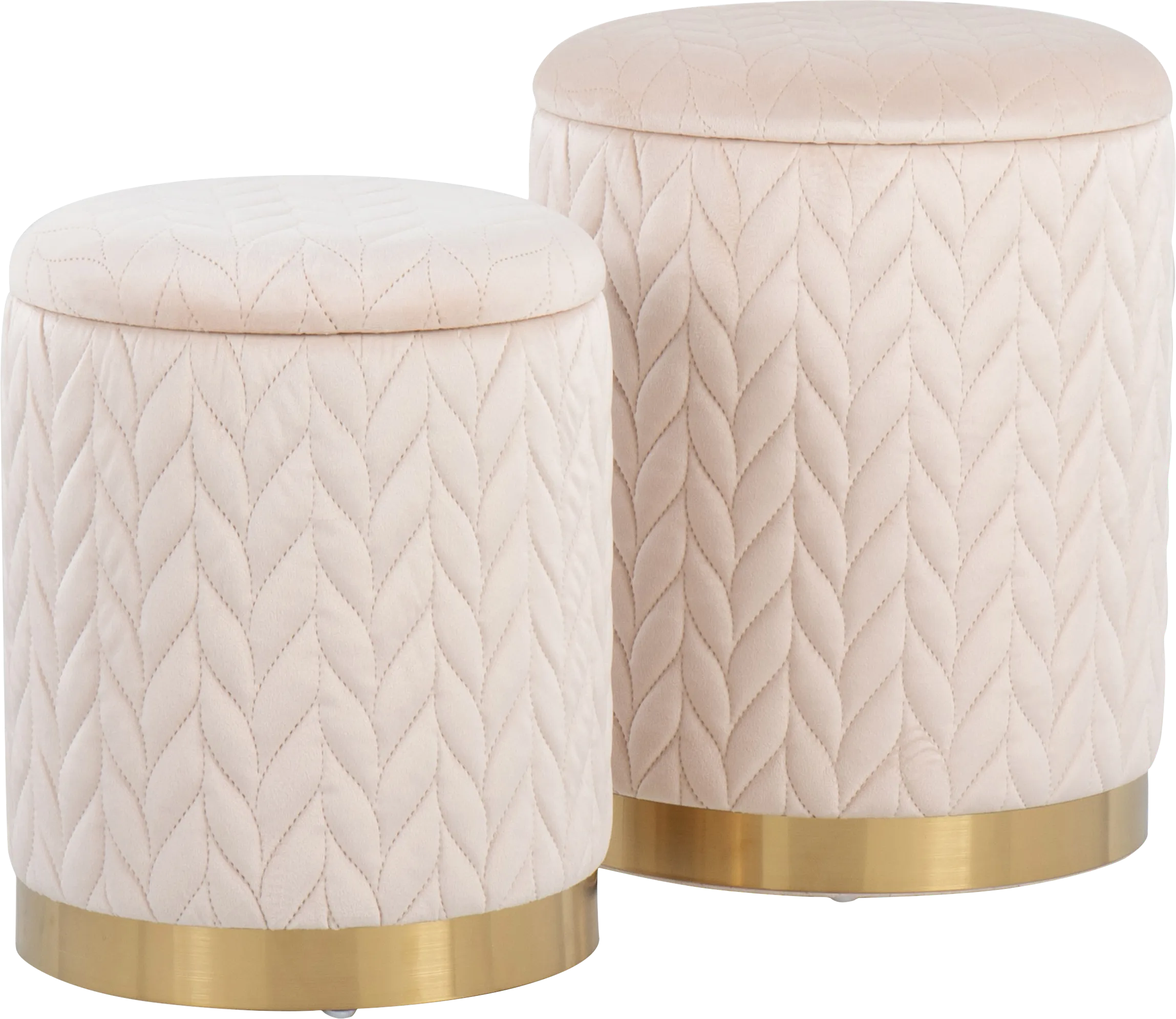 Parsonage Cream Ottoman, Set of 2 - Thumbnail - Image 1