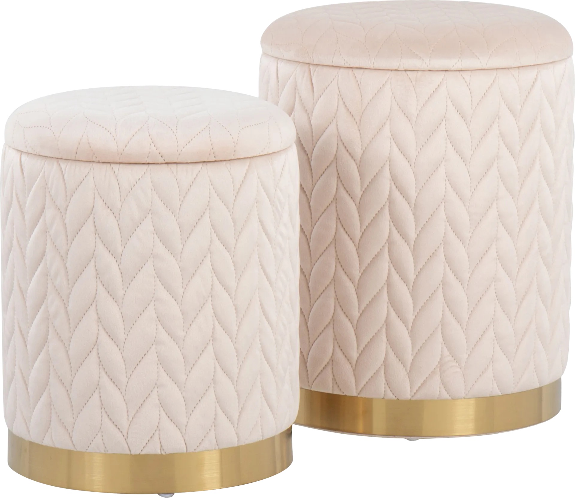 Parsonage Cream Ottoman, Set of 2 - Image 1