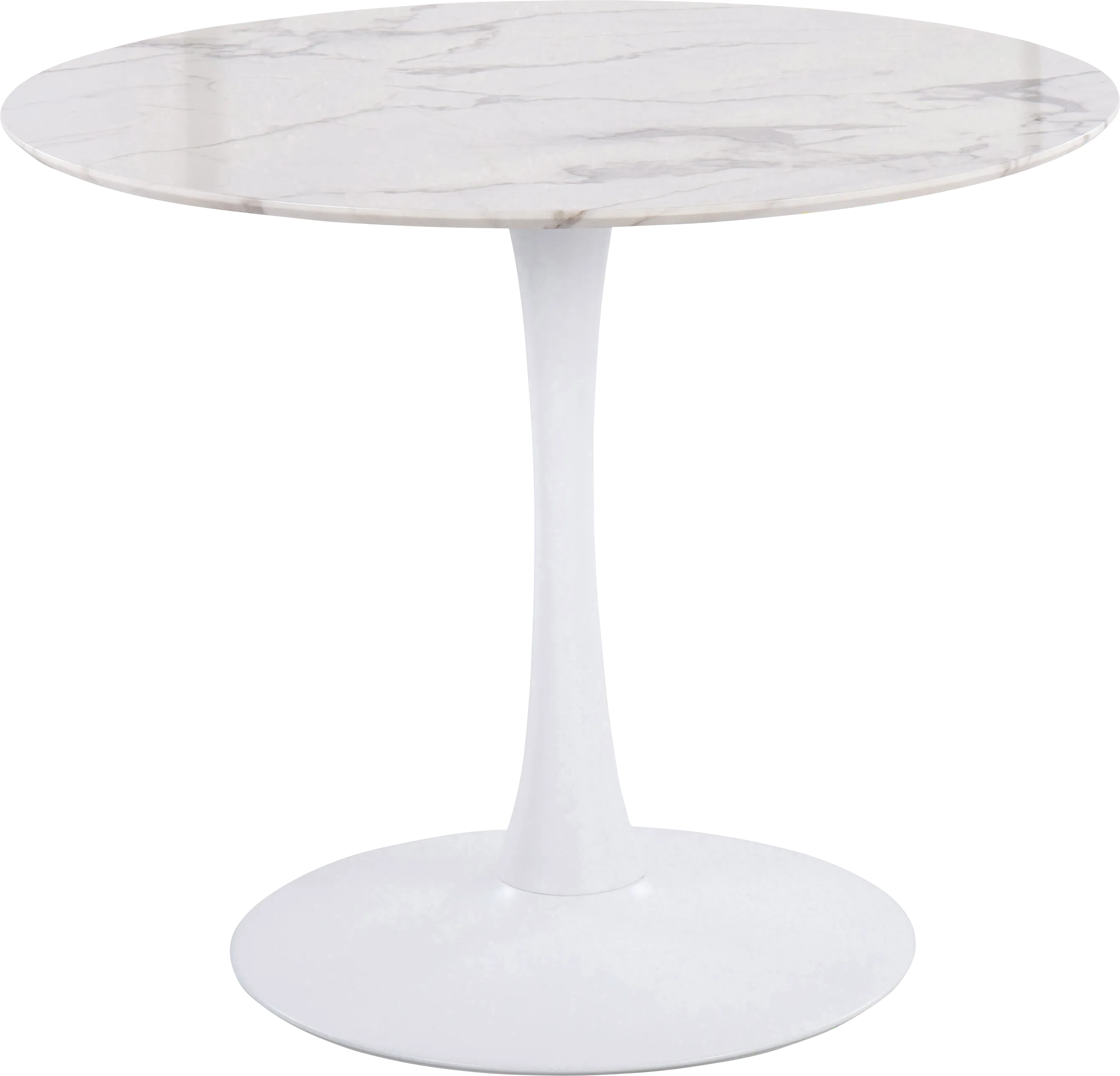 Mulroy White Marble Dining Table - Thumbnail - Image 1