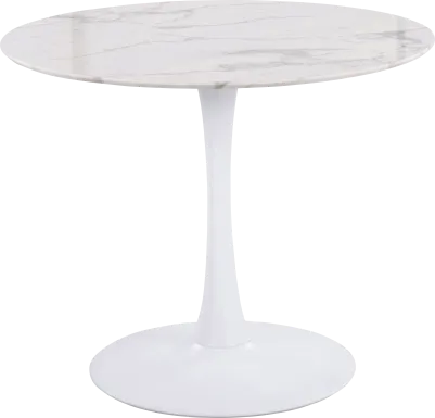 Mulroy White Marble Dining Table