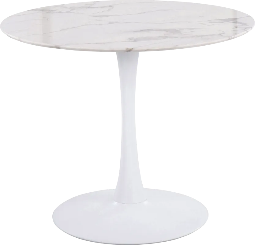 Mulroy White Marble Dining Table
