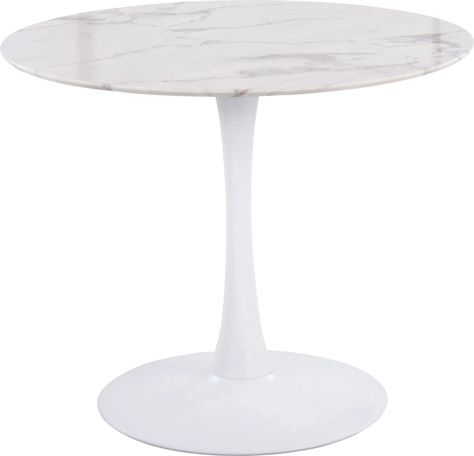 Mulroy White Marble Dining Table