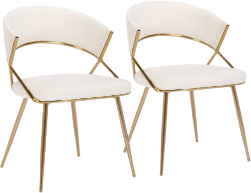 Reverrend Cream Side Chair, Set of 2