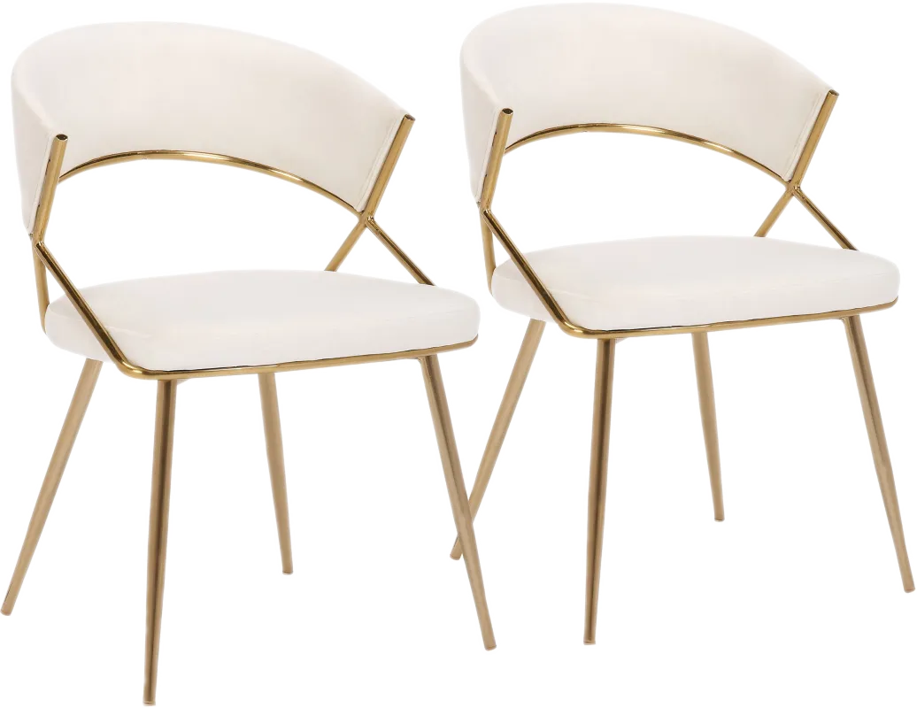 Reverrend Cream Side Chair, Set of 2