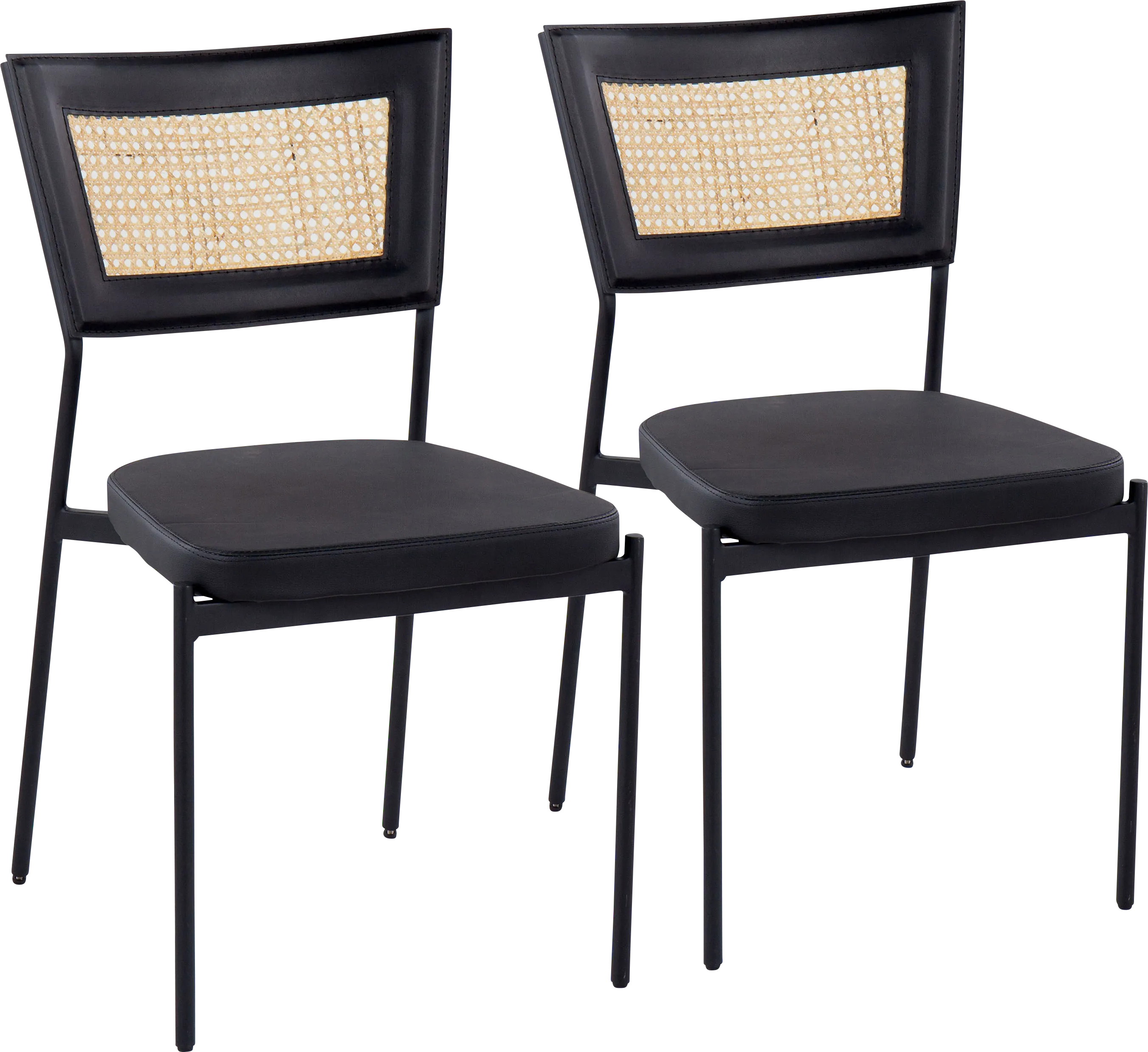 Renneau Black Side Chair, Set of 2 - Thumbnail - Image 1