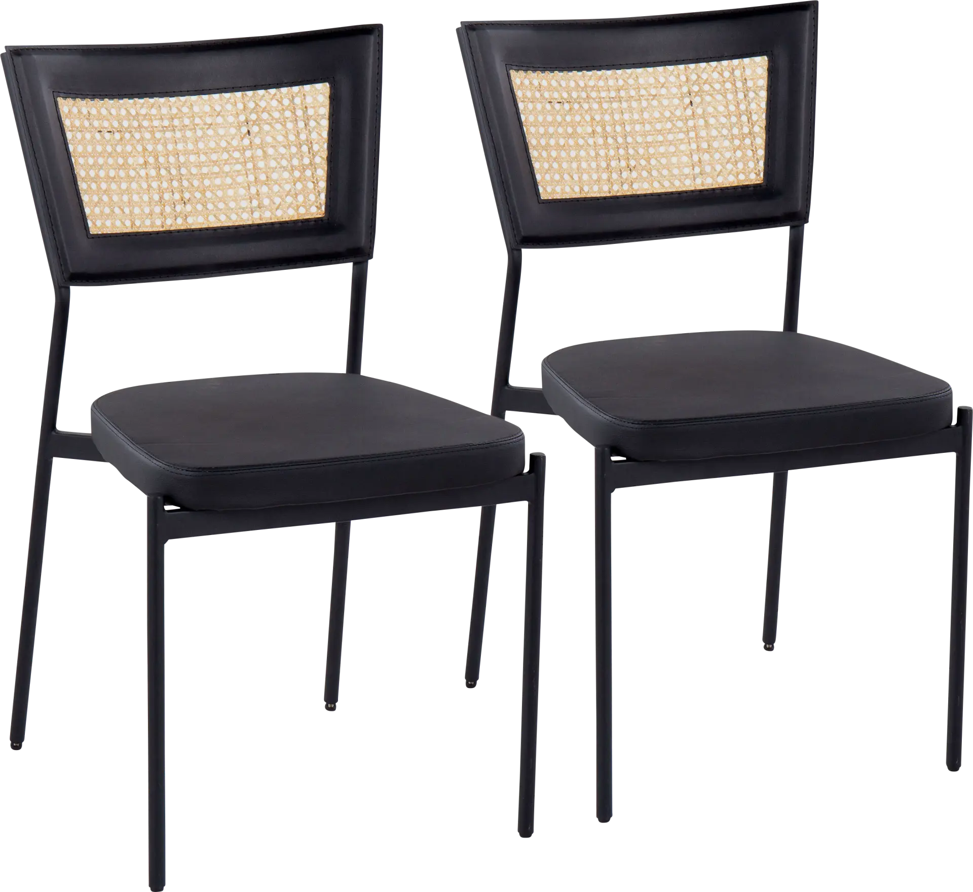 Renneau Black Side Chair, Set of 2