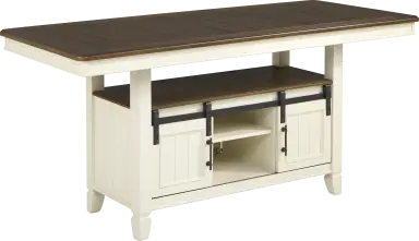 counter height storage dining table