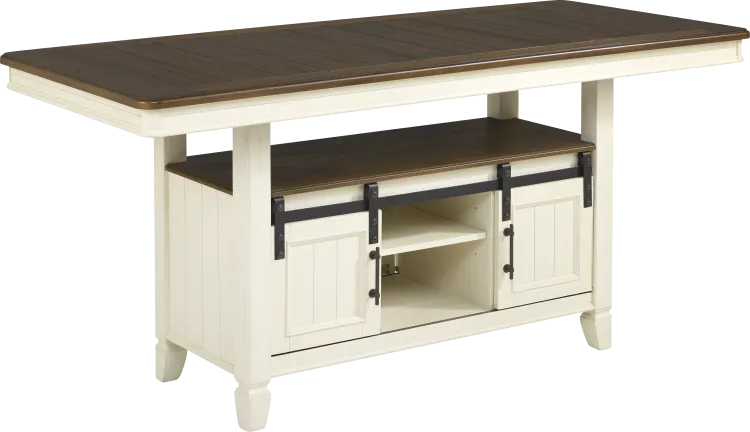 counter height storage dining table