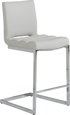 Crown Court Light Gray Counter Height Stool