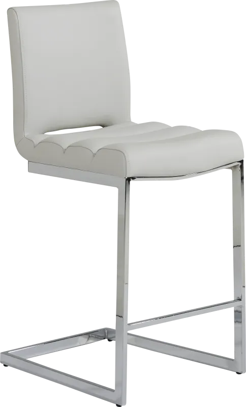 Crown Court Light Gray Counter Height Stool