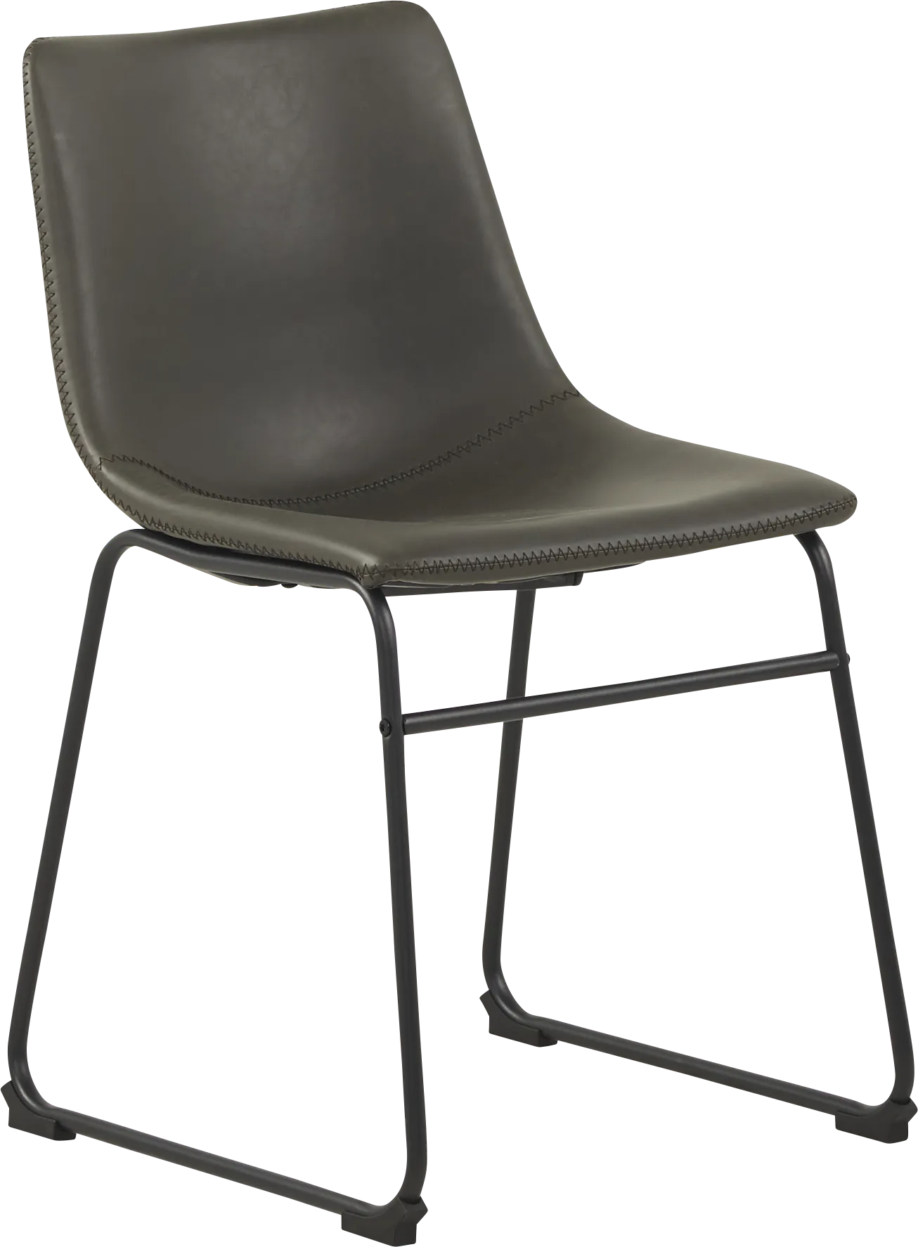 Everton Dark Brown 5 Pc Dining Set with Gray Chairs - Thumbnail - Image 3