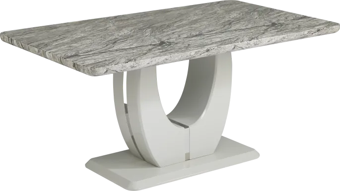 Crown Court Light Gray Dining Table