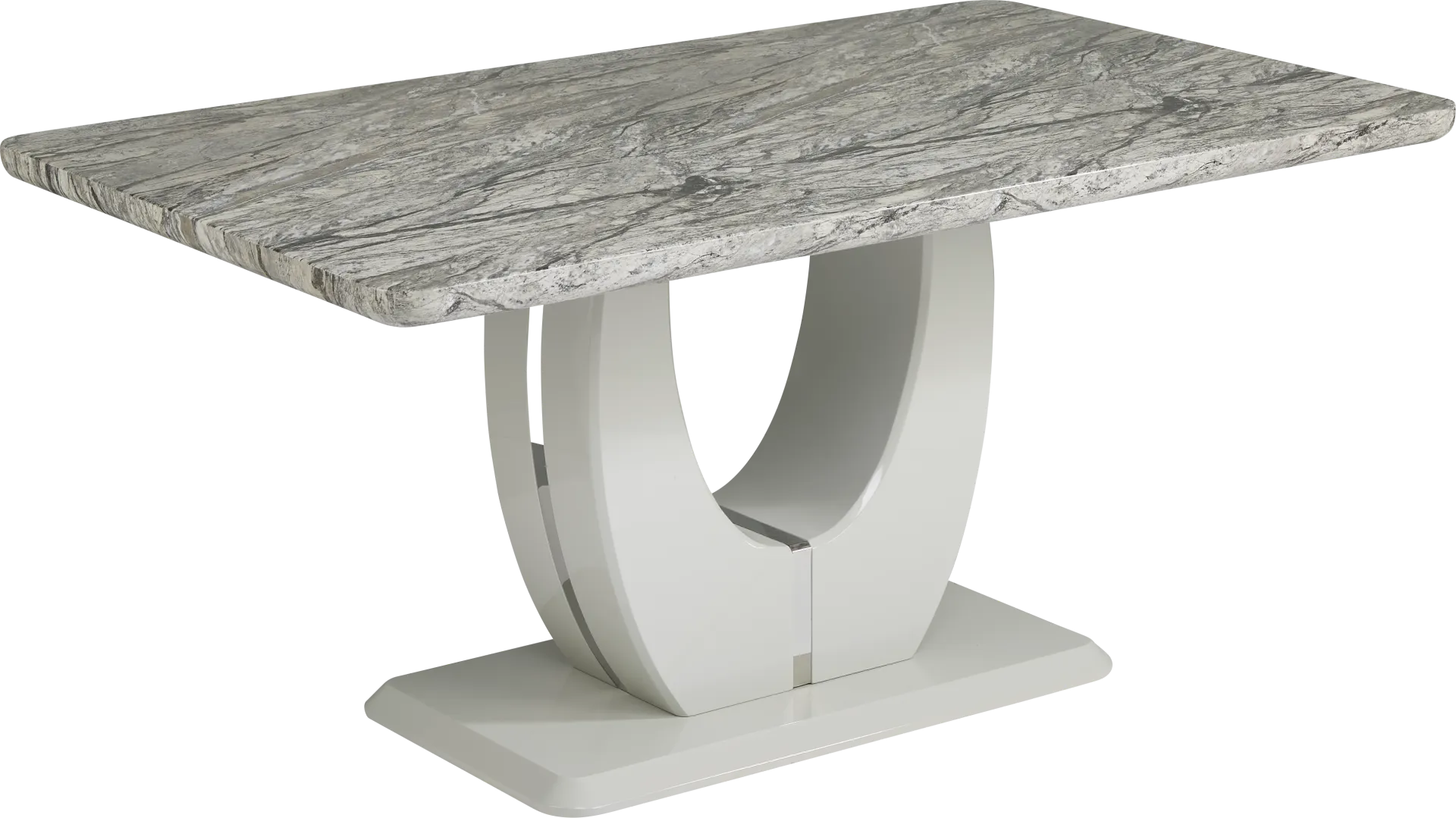 Crown Court Light Gray Dining Table - Image 2