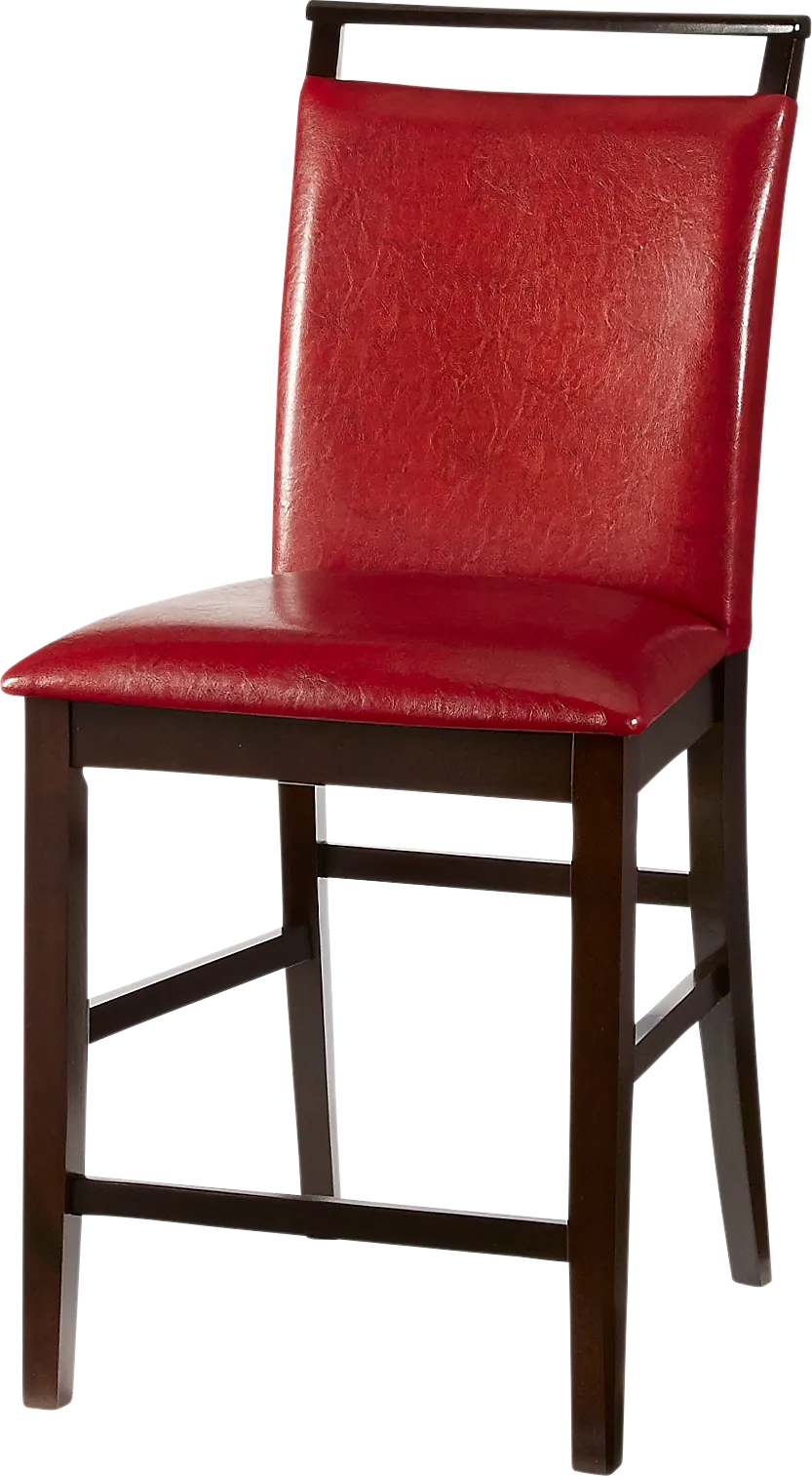 Ciara Red Counter Height Stool - Thumbnail - Image 1