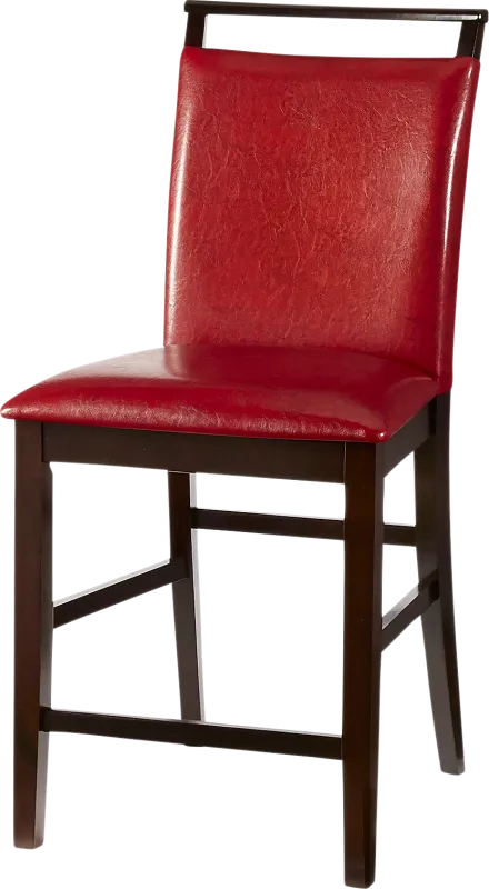 Ciara Red Counter Height Stool