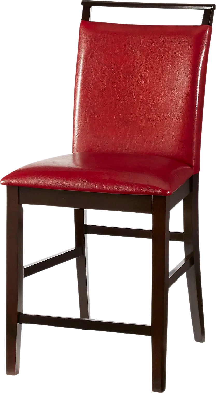 Ciara Red Counter Height Stool