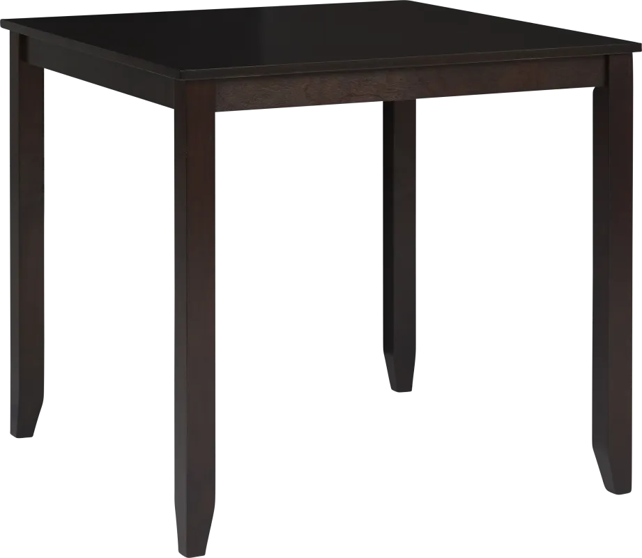 Sunset View Brown Cherry Finish Square Counter Height Table
