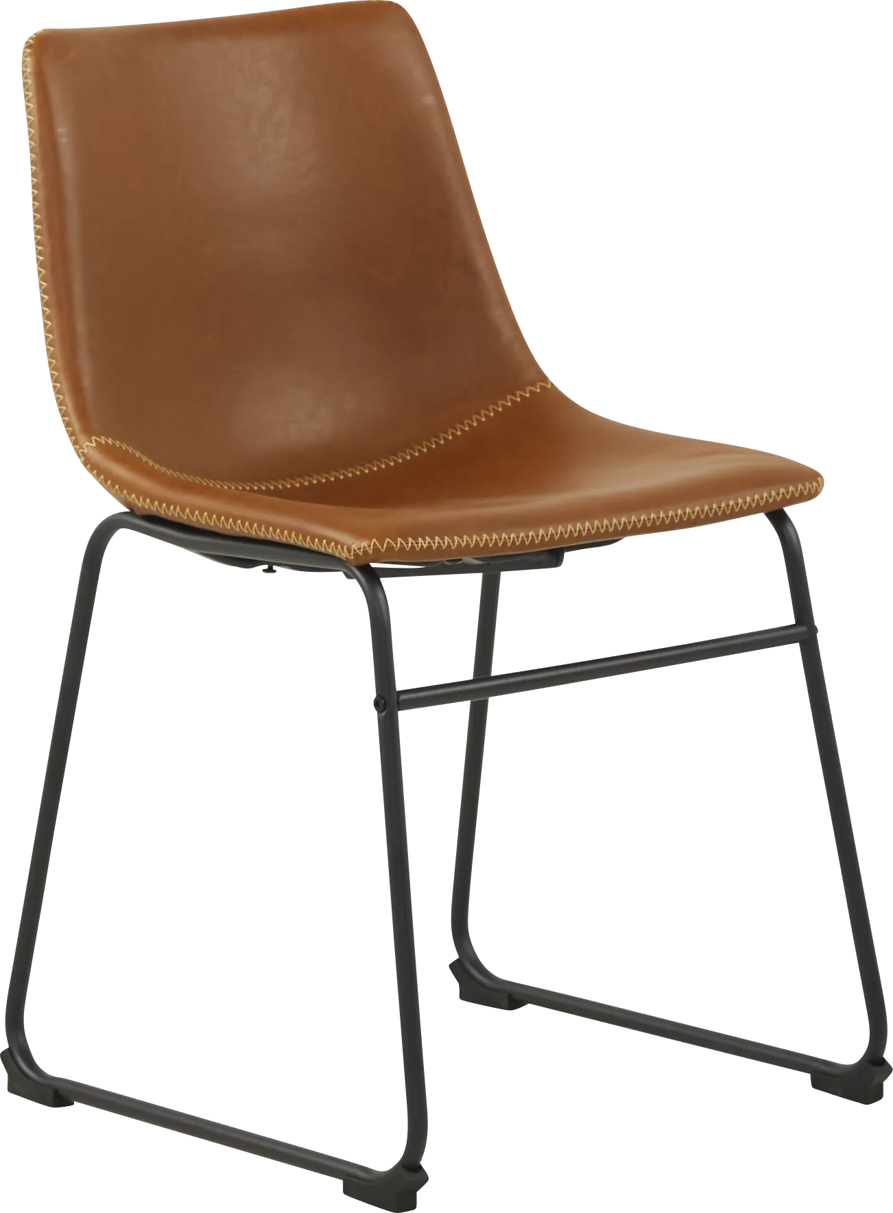 Axia Black 5 Pc Round Dining Room with Brown Chairs - Image 4