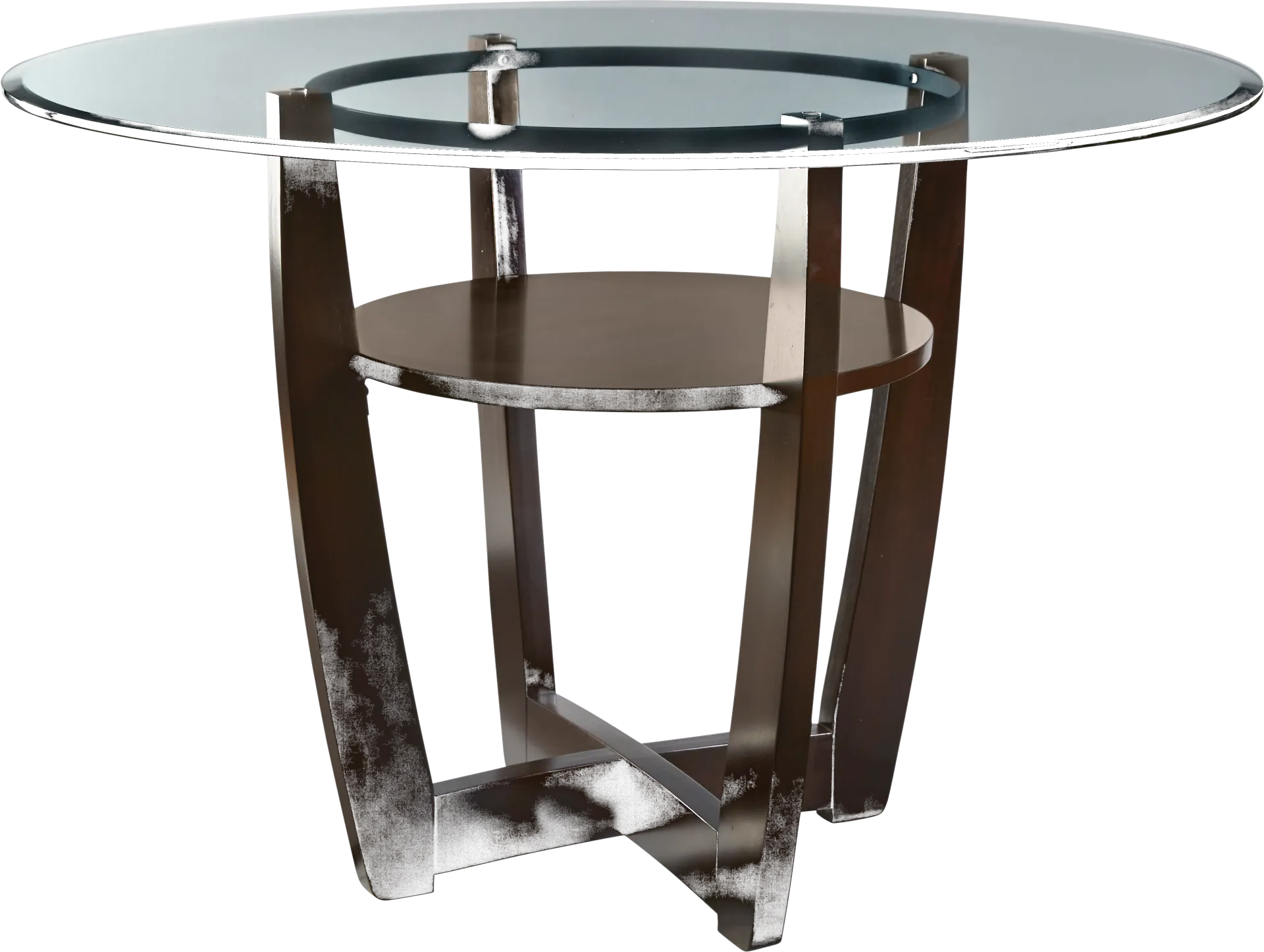 Ciara Espresso 48 in. Round Counter Height Dining Table - Image 1