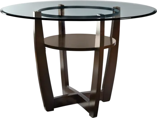 Ciara Espresso 54 in. Round Counter Height Dining Table
