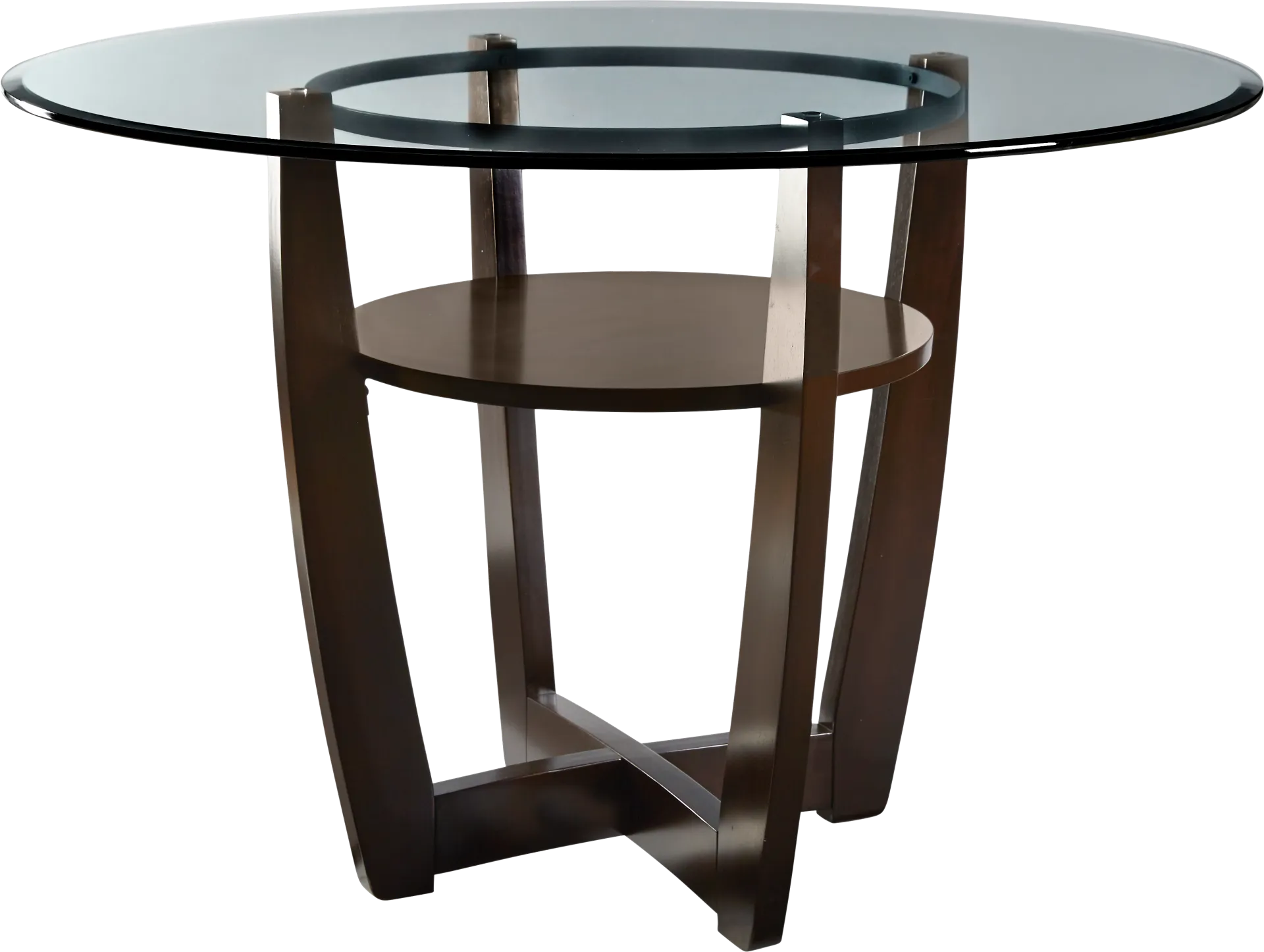Ciara Espresso 54 in. Round Counter Height Dining Table - Image 1