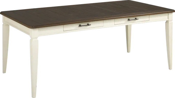 Country Lane Antique White Rectangle Dining Table