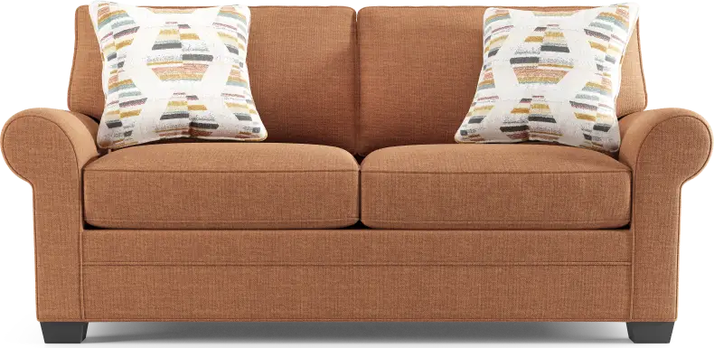 Bellingham Russet TexturedChenille Gel Foam Sleeper Loveseat