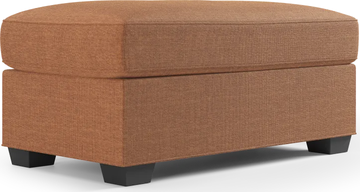 Bellingham Russet Textured Chenille Ottoman
