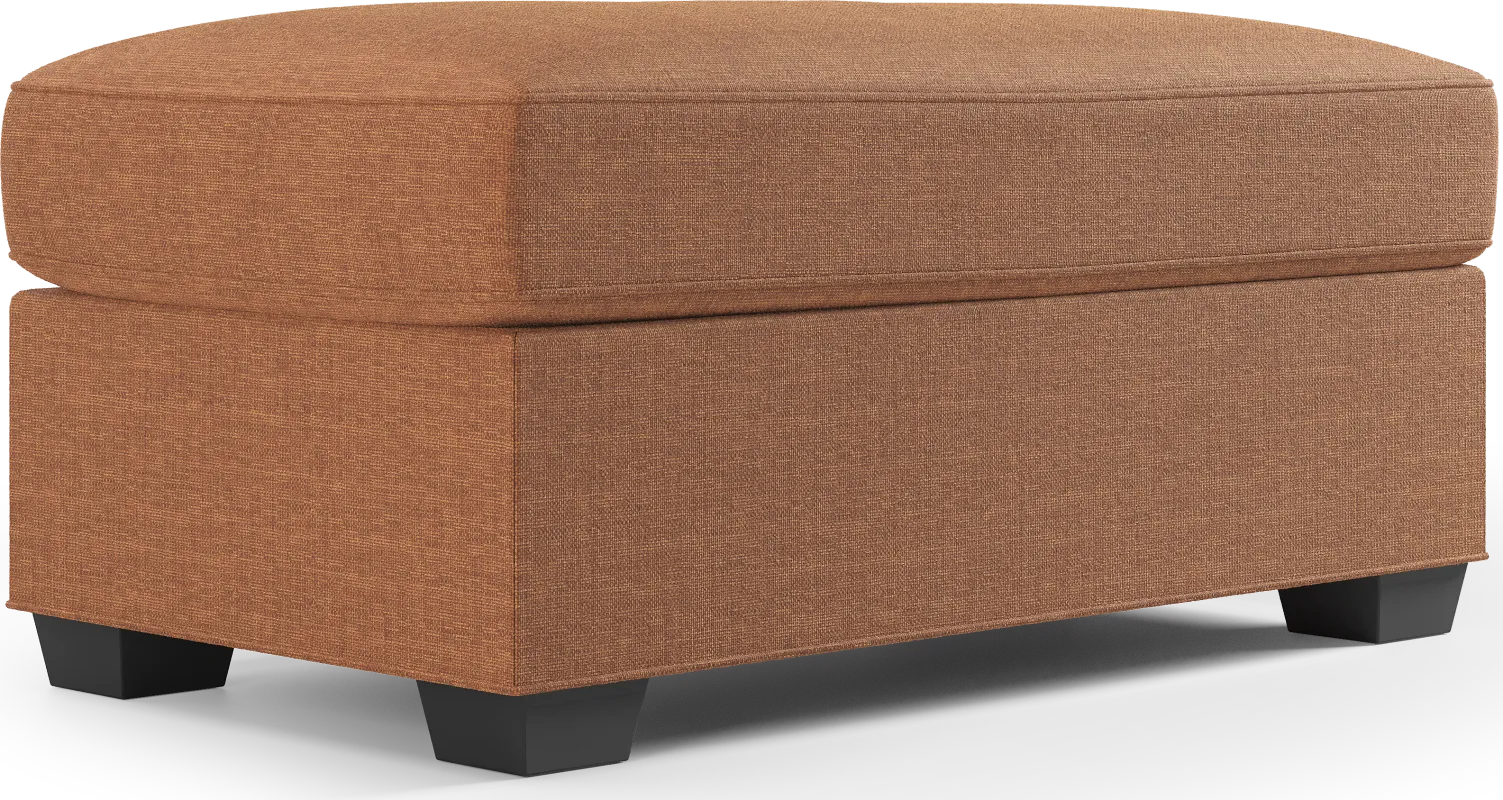 Bellingham Russet Textured Chenille Ottoman