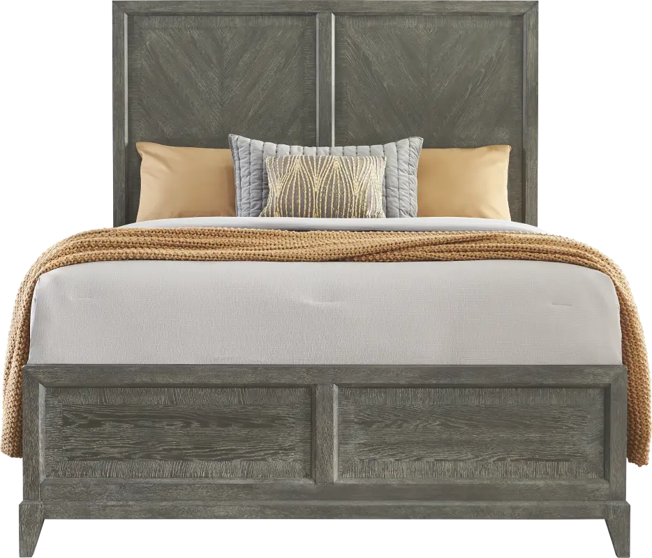Kailey Park Charcoal 3 Pc Queen Panel Bed