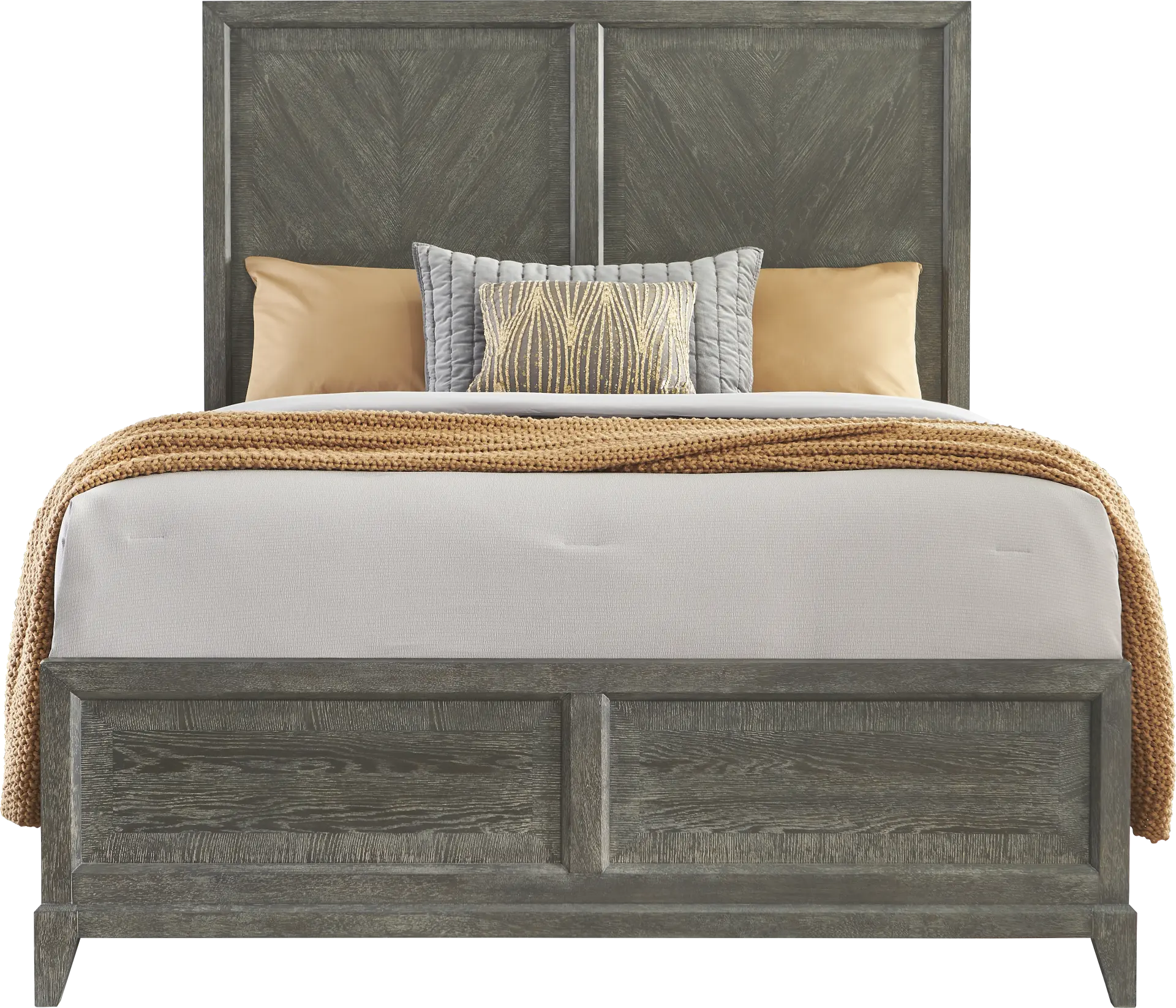 Kailey Park Charcoal 3 Pc Queen Panel Bed