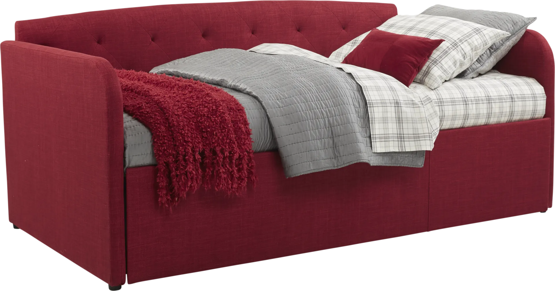 Lanie Red Tufted Daybed - Image 1