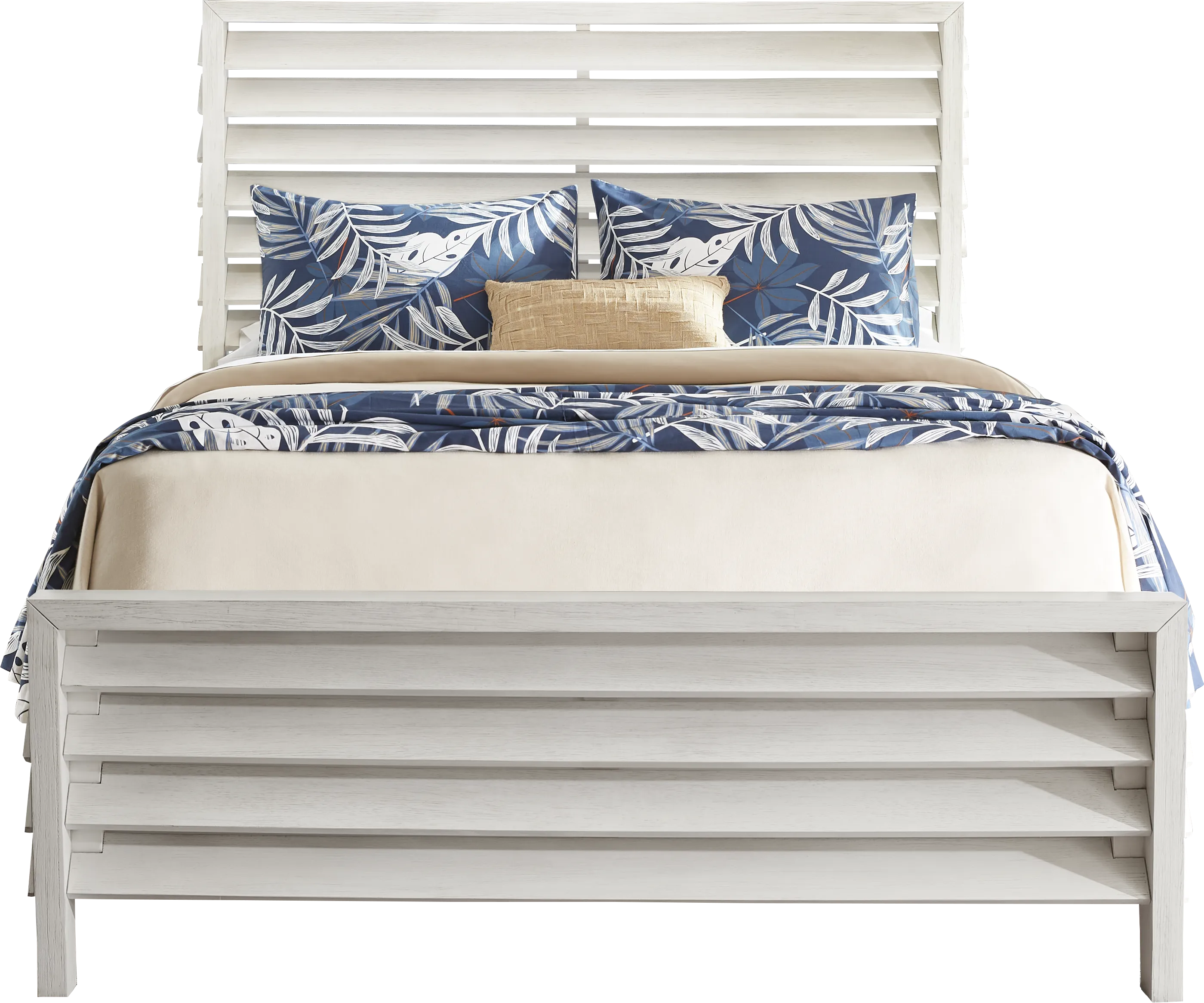 River Falls White 3 Pc King Slat Bed - Thumbnail - Image 1