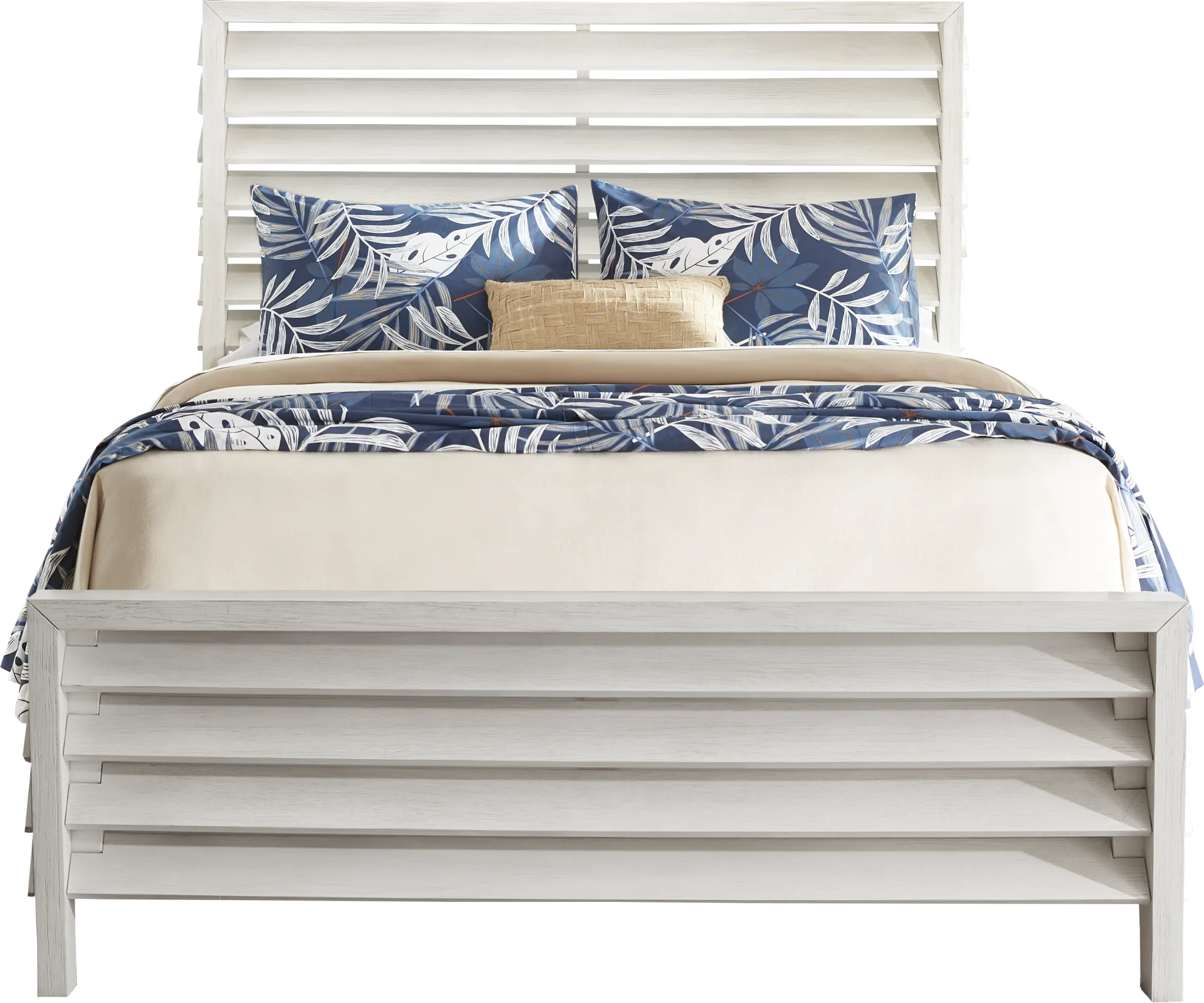 River Falls White 3 Pc King Slat Bed - Image 1