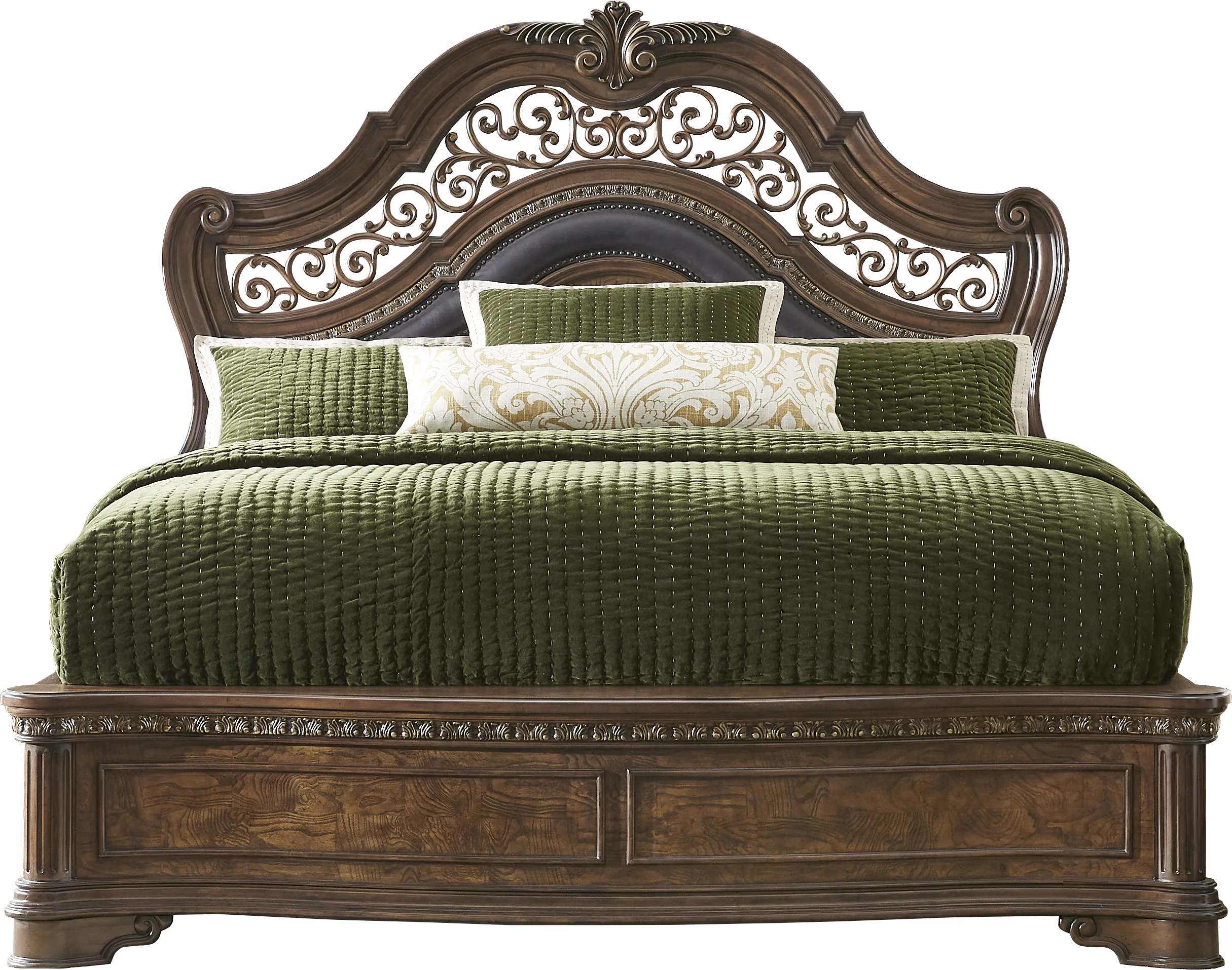 Yorkshire Manor Brown 8 Pc King Panel Bedroom - Thumbnail - Image 2