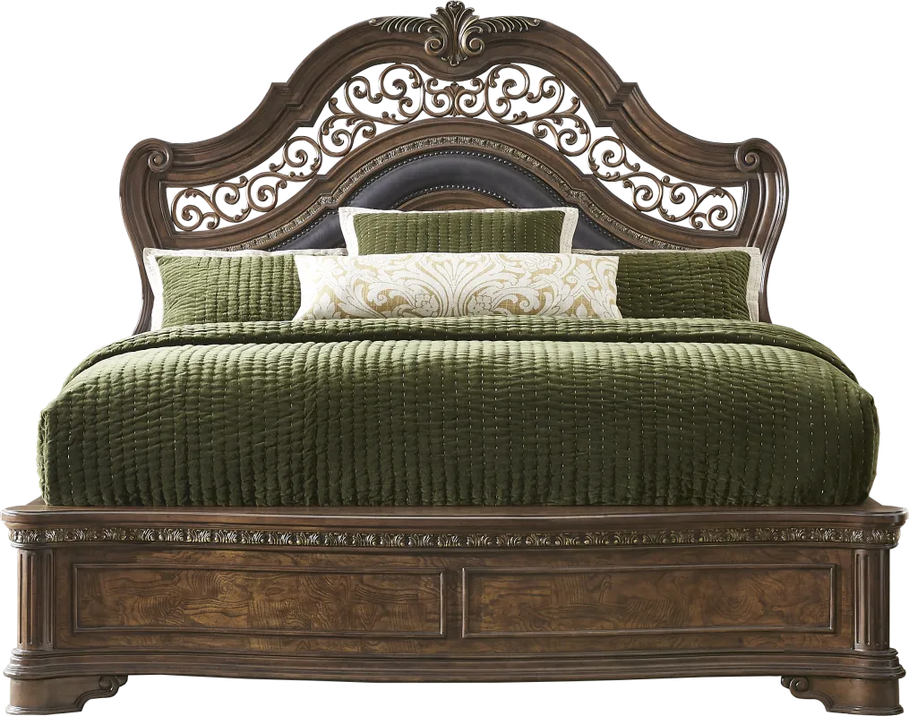 Yorkshire Manor Brown 3 Pc Queen Panel Bed