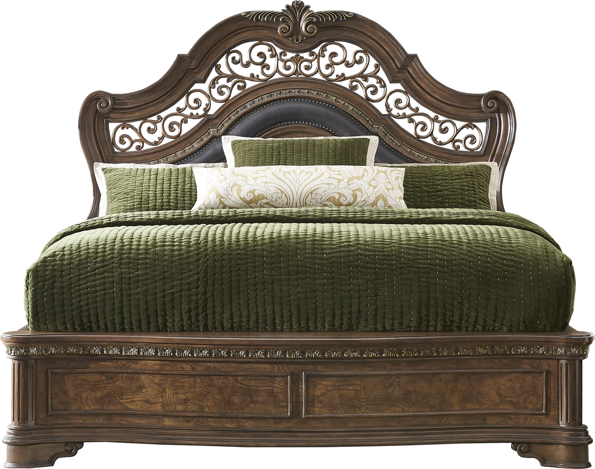 Yorkshire Manor Brown 3 Pc Queen Panel Bed - Image 1
