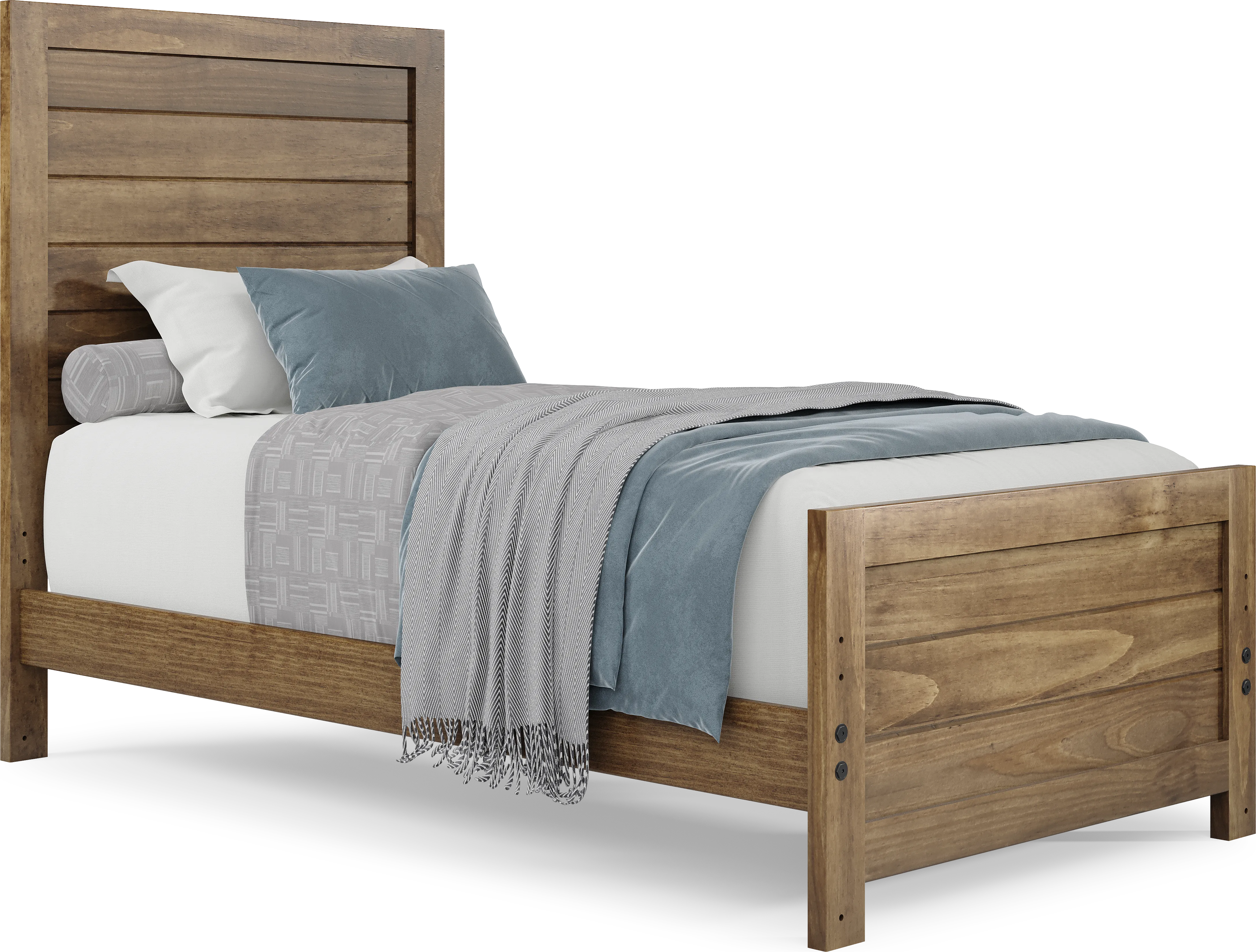 Kids Creekside 2.0 Chestnut Twin Panel Bed - Thumbnail - Image 1