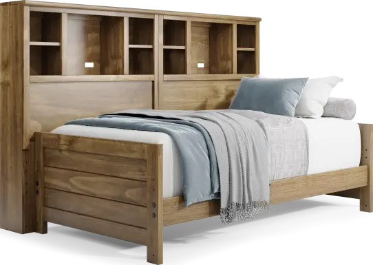 Kids Creekside 2.0 Chestnut Twin Bookcase Wall Bed