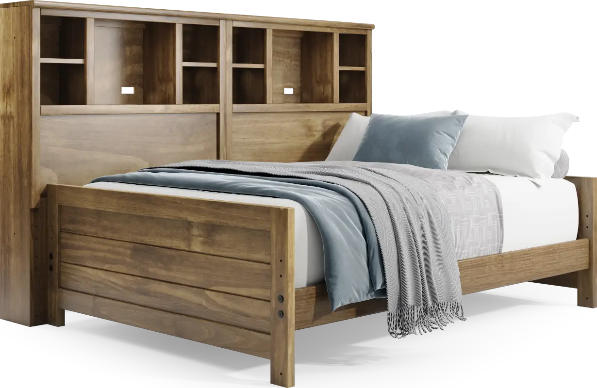Kids Creekside 2.0 Chestnut Full Bookcase Wall Bed