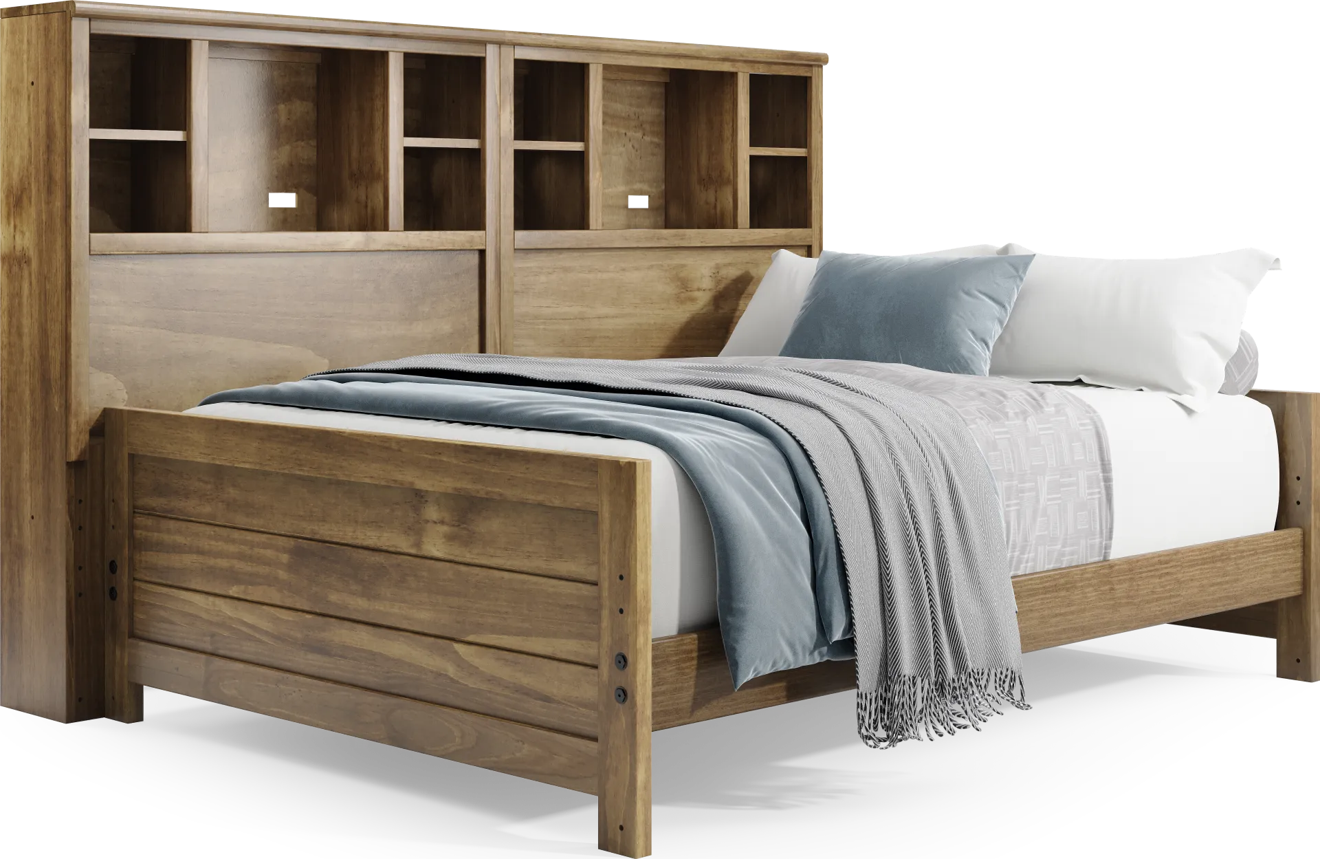Kids Creekside 2.0 Chestnut Full Bookcase Wall Bed - Image 1