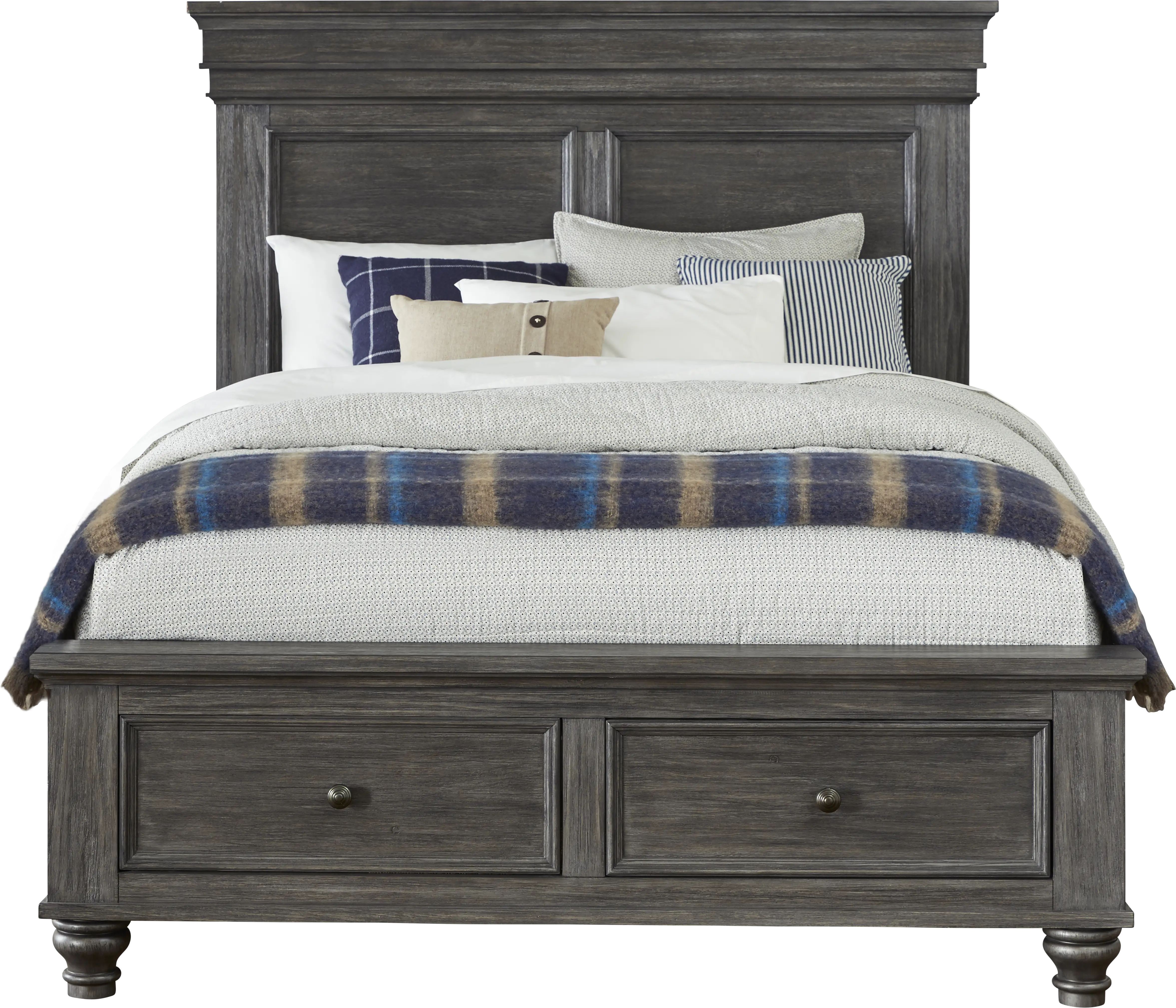 Lake Town Gray 5 Pc Queen Panel Bedroom with Storage - Thumbnail - Image 3
