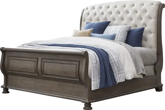 Armitage Dark Brown 3 Pc King Upholstered Bed