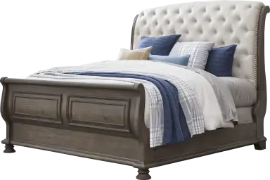 3 pc queen upholstered bed