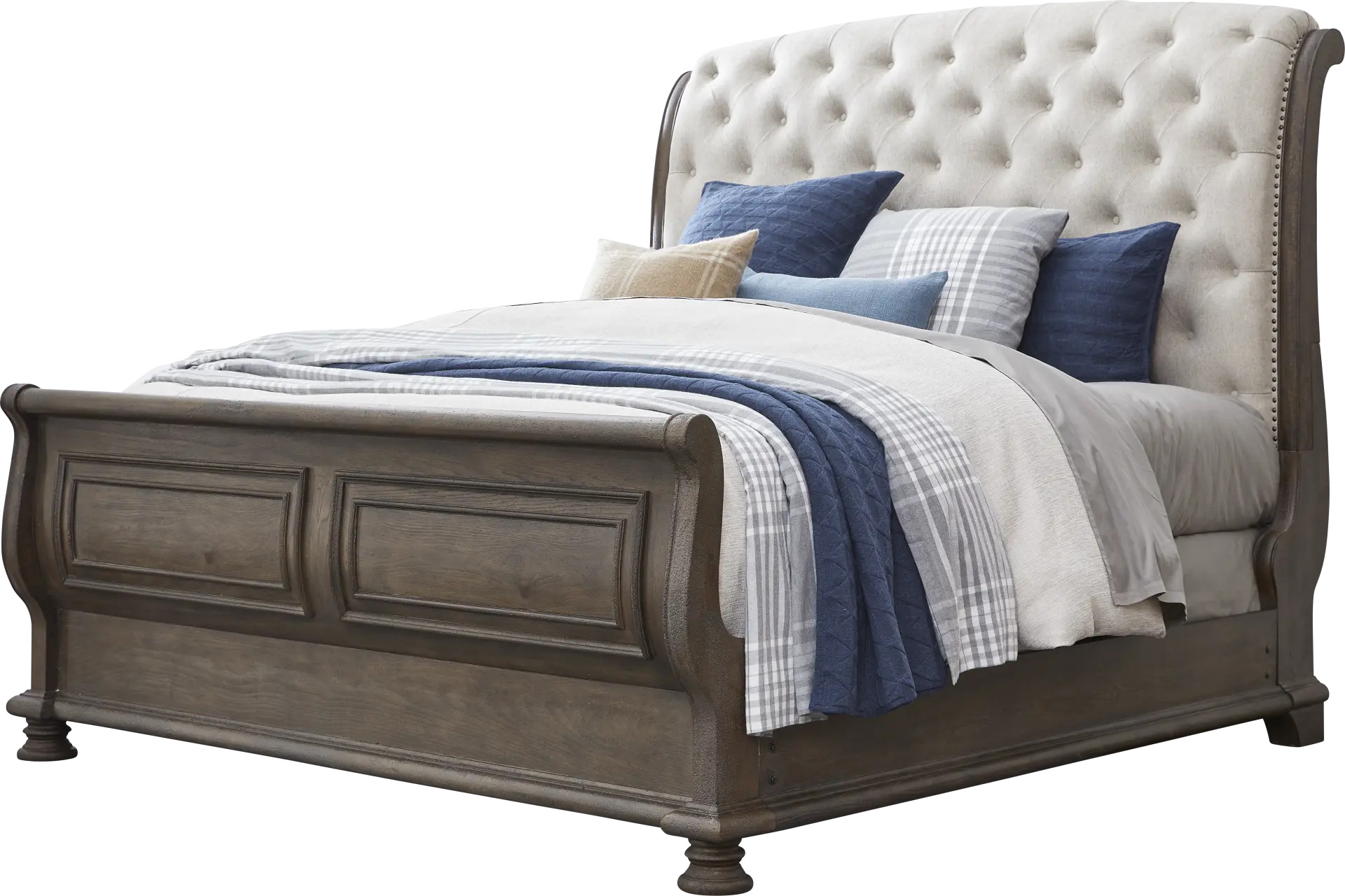 Armitage Dark Brown 3 Pc King Upholstered Bed