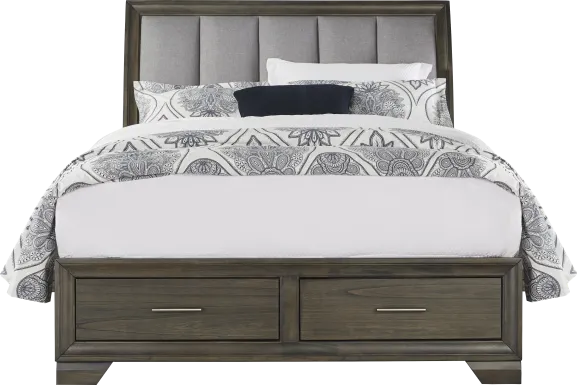 Beckwood Gray 3 Pc King Sleigh Bed with Storage