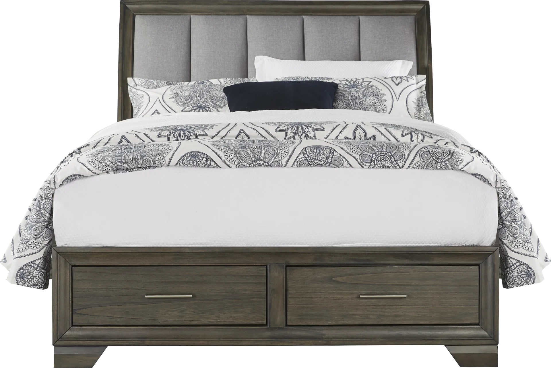 Beckwood Gray 3 Pc Queen Sleigh Bed with Storage - Image 2