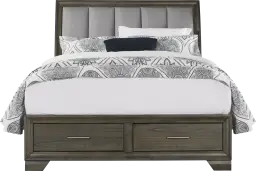 3 pc queen sleigh bed with storage