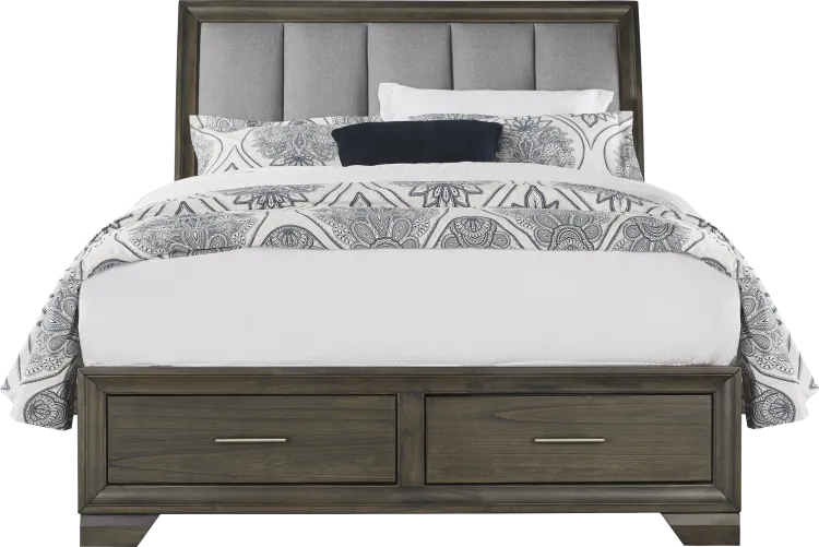 3 pc queen sleigh bed with storage