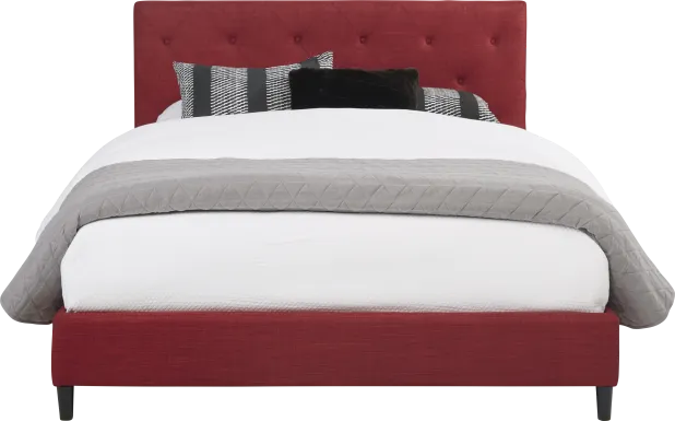 Kaylan Red 3 Pc Queen Upholstered Bed